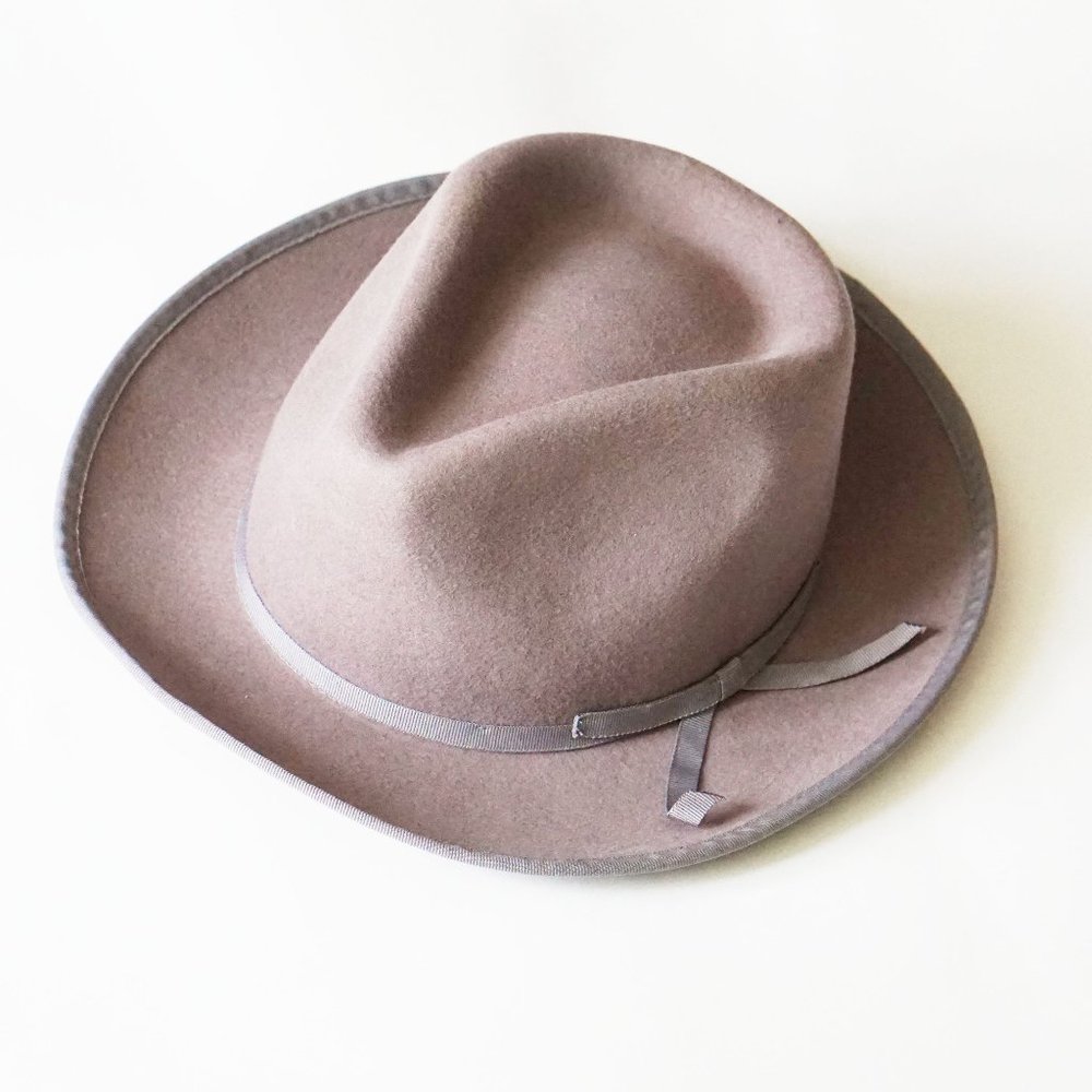 Anthropologie Lex Trimmed Fedora in Gray - Picture 3 of 5